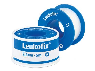 LEUKOFIX TRANSPARENT / WATER-REPELLENT / POLYETHELENE TAPE / 5M / SINGLE ROLL