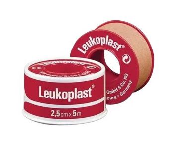 LEUKOPLAST STANDARD RIGID, TAN, ZINC OXIDE TAPE (5M) / SINGLE ROLL